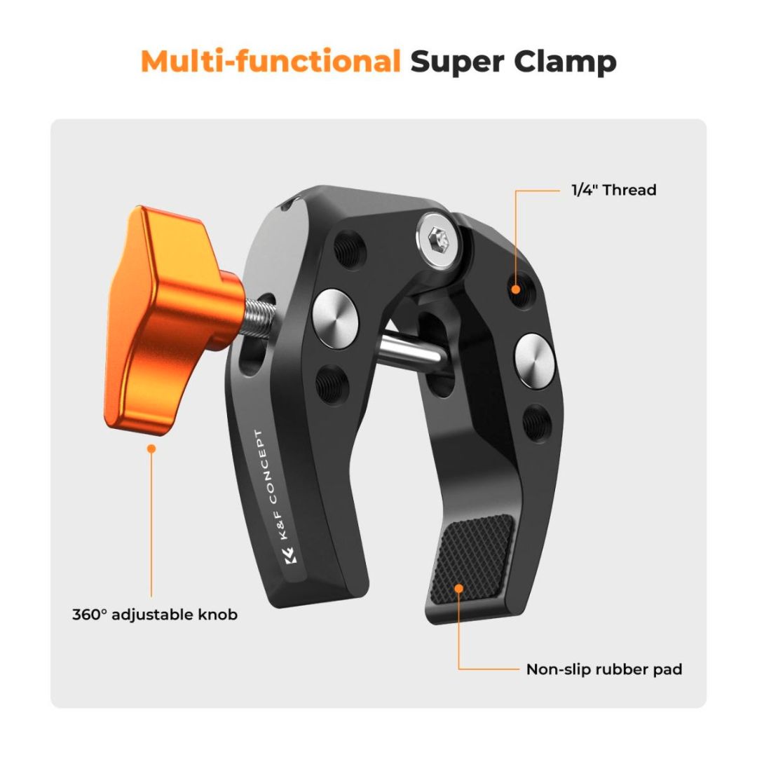 K&F Concept Super Clamp with 60mm Opening Design Ms15 KF31.081 - 2